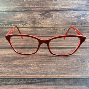 Ray-Ban Womens Eyeglasses Brown 54-17 Cat Eye Plastic Frame